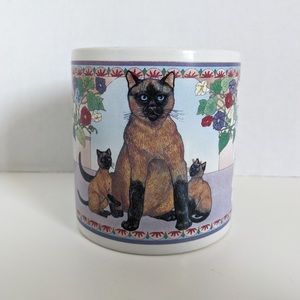 Vintage 1989 Cat Kitten Heirloom Traditions Laurie Jordan coffee tea mug cup